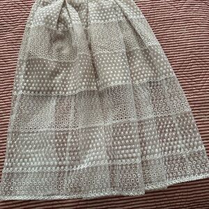 Gianna Bini Elegant Cream Lace Skirt